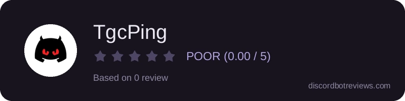 Rating widget preview for TgcPing