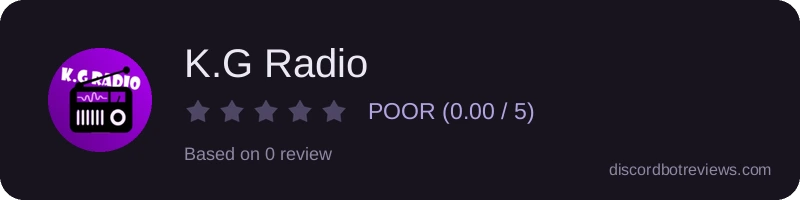 Rating widget preview for K.G Radio
