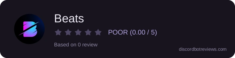 Rating widget preview for Beats