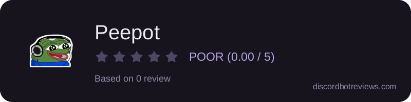 Rating widget preview for Peepot