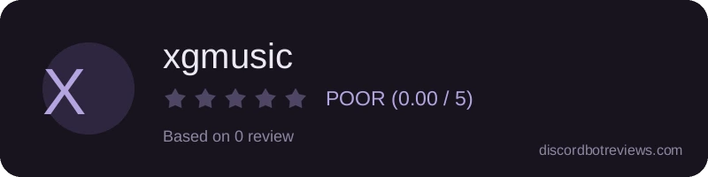 Rating widget preview for xgmusic