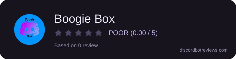 Rating widget preview for Boogie Box