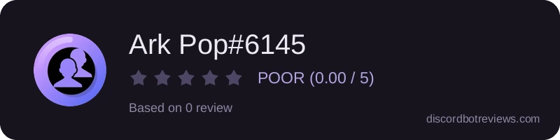 Rating widget preview for Ark Pop#6145