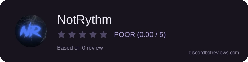 Rating widget preview for NotRythm