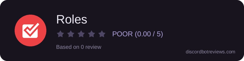 Rating widget preview for Roles