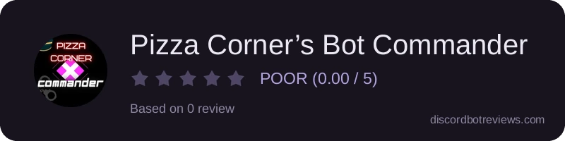 Rating widget preview for Pizza Corner’s Bot Commander