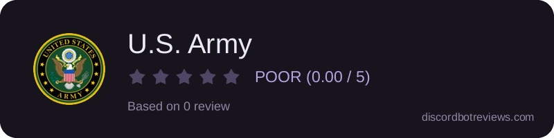 Rating widget preview for U.S. Army