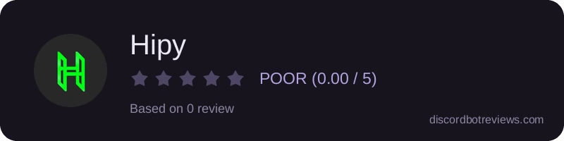 Rating widget preview for Hipy