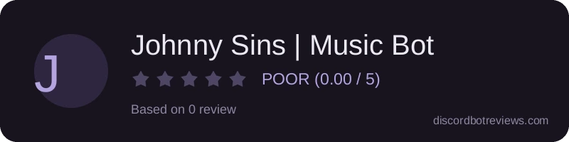 Rating banner for Johnny Sins | Music Bot
