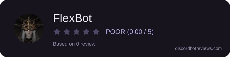Rating widget preview for FlexBot