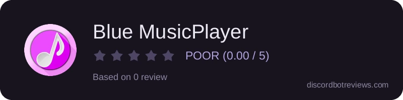 Rating widget preview for Blue MusicPlayer