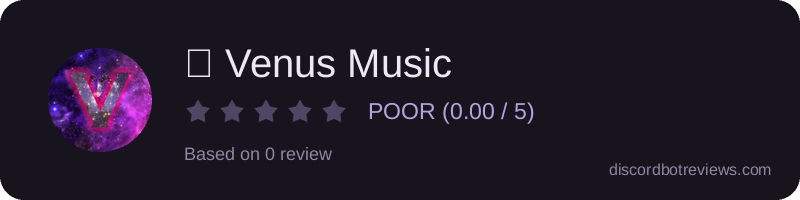 Rating widget preview for 🪐 Venus Music