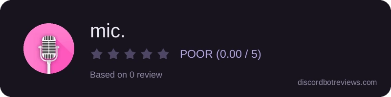 Rating banner for mic.