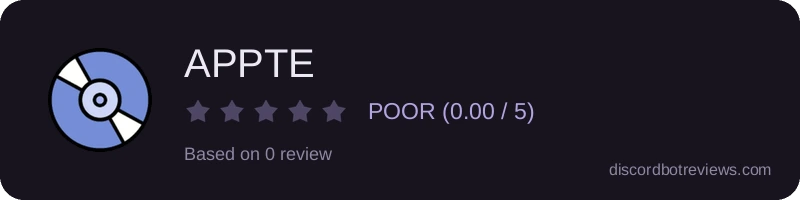 Rating widget preview for APPTE