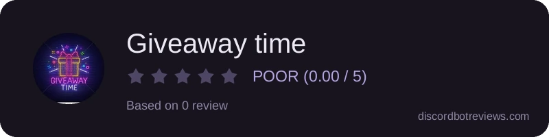 Rating widget preview for Giveaway time