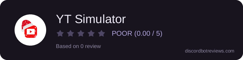 Rating widget preview for YT Simulator