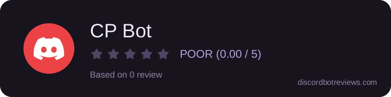 Rating widget preview for CP Bot