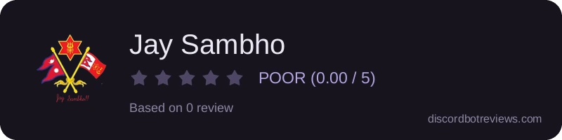 Rating widget preview for Jay Sambho 