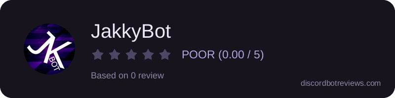 Rating widget preview for JakkyBot