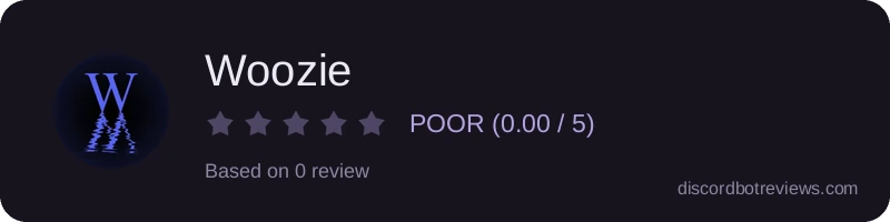 Rating widget preview for Woozie