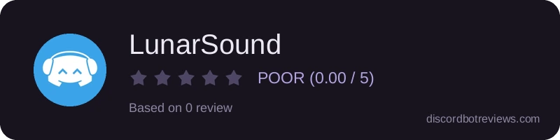 Rating widget preview for LunarSound