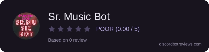 Rating widget preview for Sr. Music Bot 