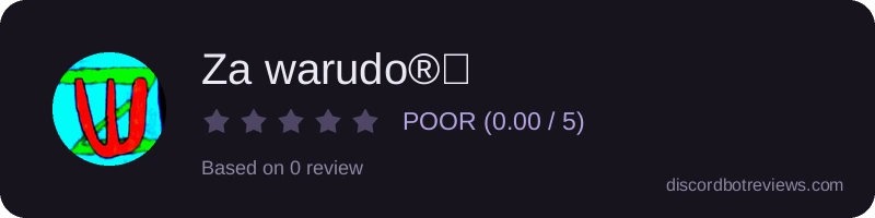 Rating widget preview for Za warudo®️