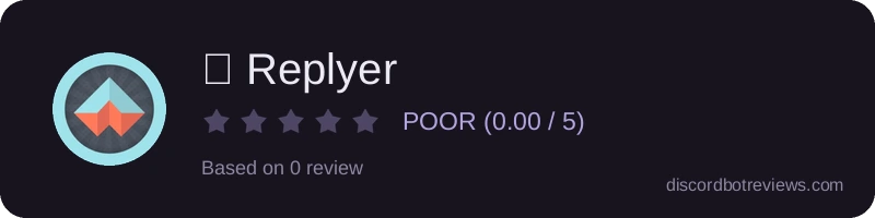 Rating banner for 👀 Replyer