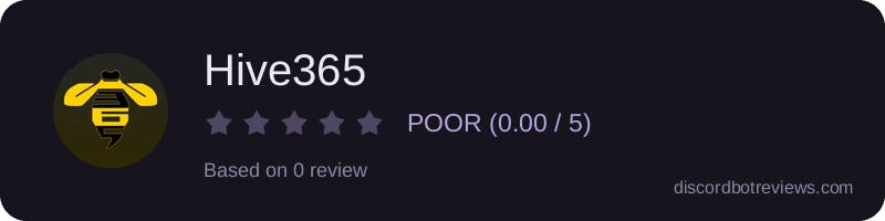 Rating widget preview for Hive365