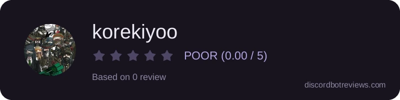 Rating widget preview for korekiyoo