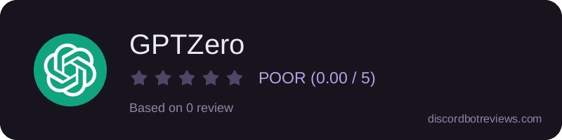 Rating banner for GPTZero