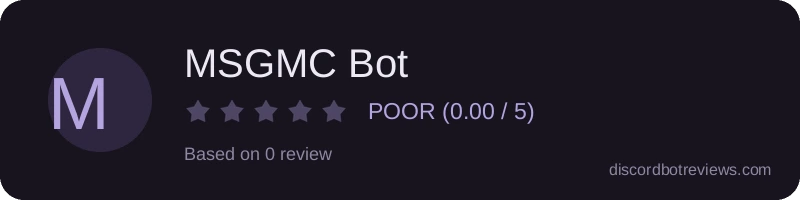 Rating widget preview for MSGMC Bot