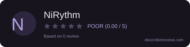 Rating widget preview for NiRythm