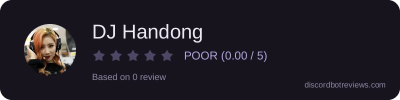 Rating widget preview for DJ Handong