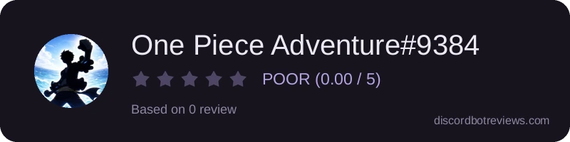 Rating widget preview for One Piece Adventure#9384