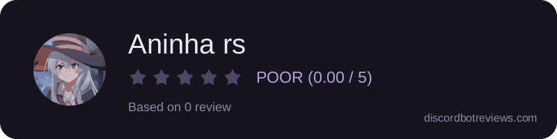 Rating banner for Aninha rs