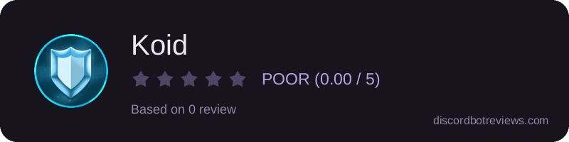 Rating widget preview for Koid