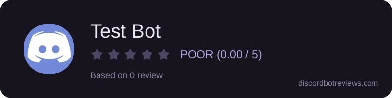 Rating widget preview for Test Bot