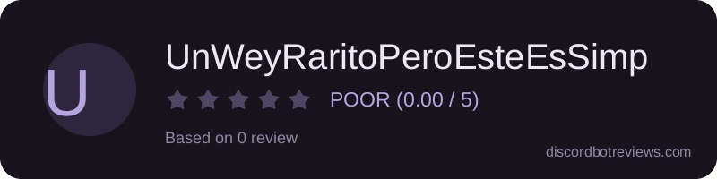 Rating widget preview for UnWeyRaritoPeroEsteEsSimp