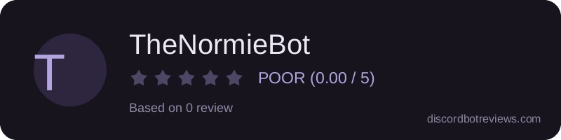 Rating widget preview for TheNormieBot