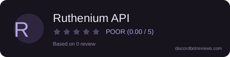 Rating banner for Ruthenium API