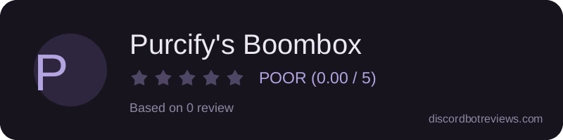 Rating widget preview for Purcify's Boombox