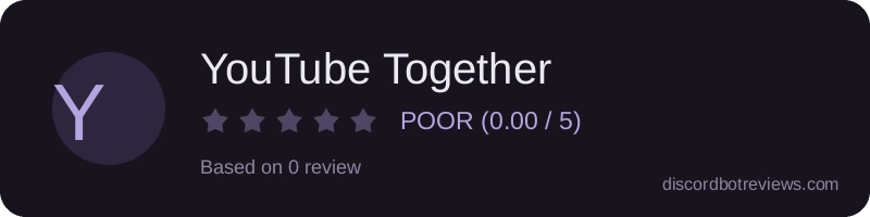 Rating widget preview for YouTube Together