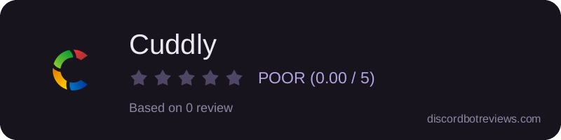 Rating widget preview for Cuddly