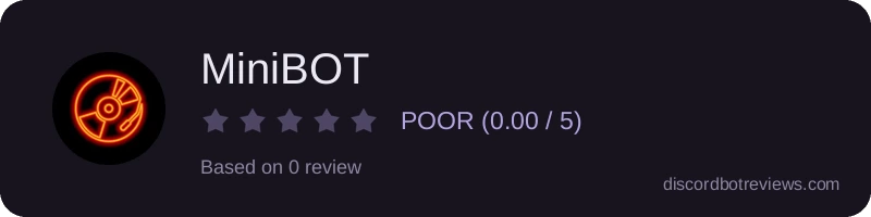 Rating widget preview for MiniBOT