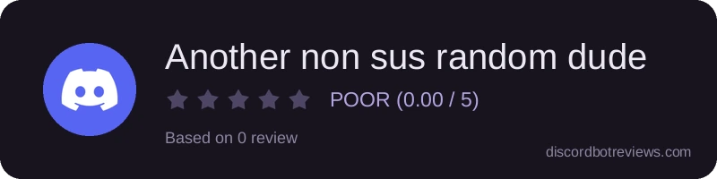 Rating widget preview for Another non sus random dude