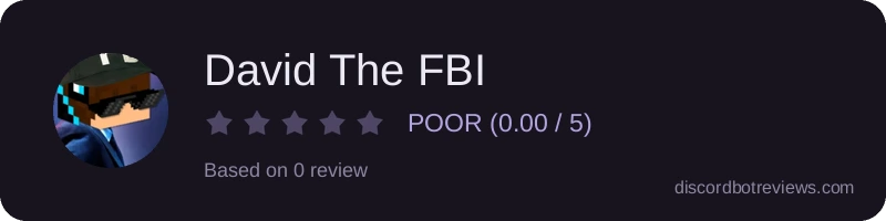Rating widget preview for David The FBI