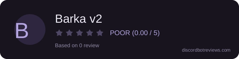 Rating widget preview for Barka v2