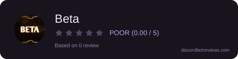 Rating widget preview for Beta