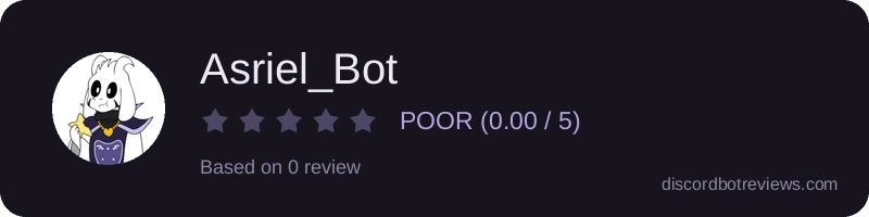 Rating widget preview for Asriel_Bot